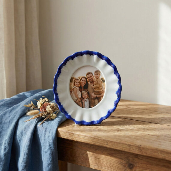 Güral Hediyelik Dekoratif Fotoğraf Çerçevesi 13 cm Lacivert - 1