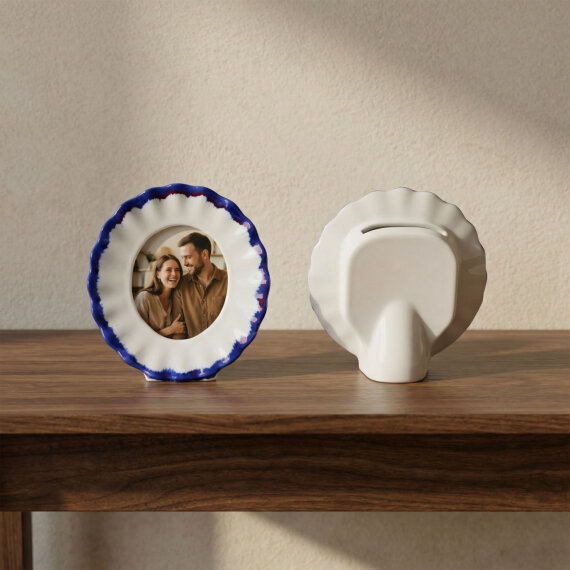 Güral Hediyelik Dekoratif Fotoğraf Çerçevesi 13 cm Lacivert - 3