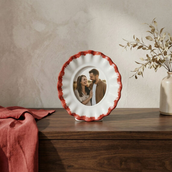 Güral Hediyelik Dekoratif Fotoğraf Çerçevesi 17 cm Bordo - 2