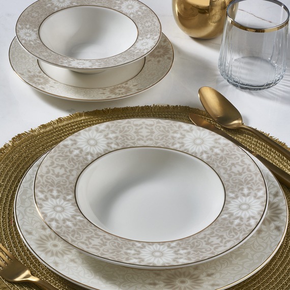 85 Parça Yuvarlak Bone Yemek Takımı - 6132 - 2