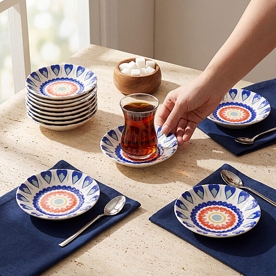 Acem 12 Parça Çay Tabağı 3426 - 1