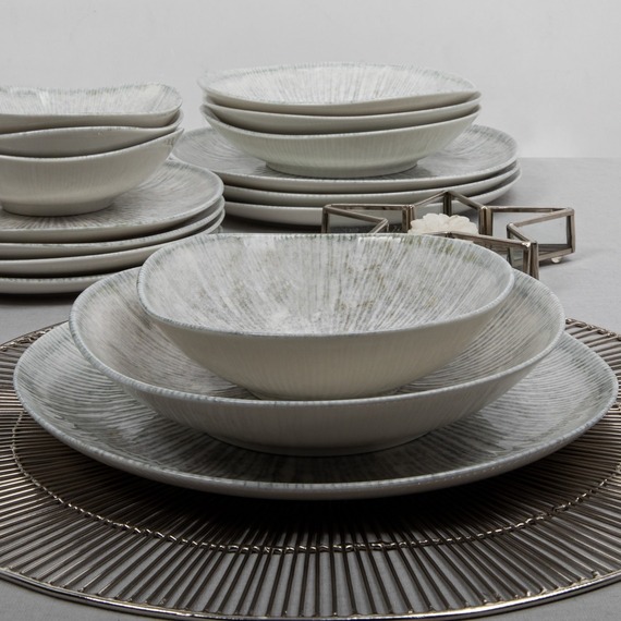 Arnim 16 Parça 4 Kişilik Roden Asimetrik Bone Yemek Takımı - 1401 - 3