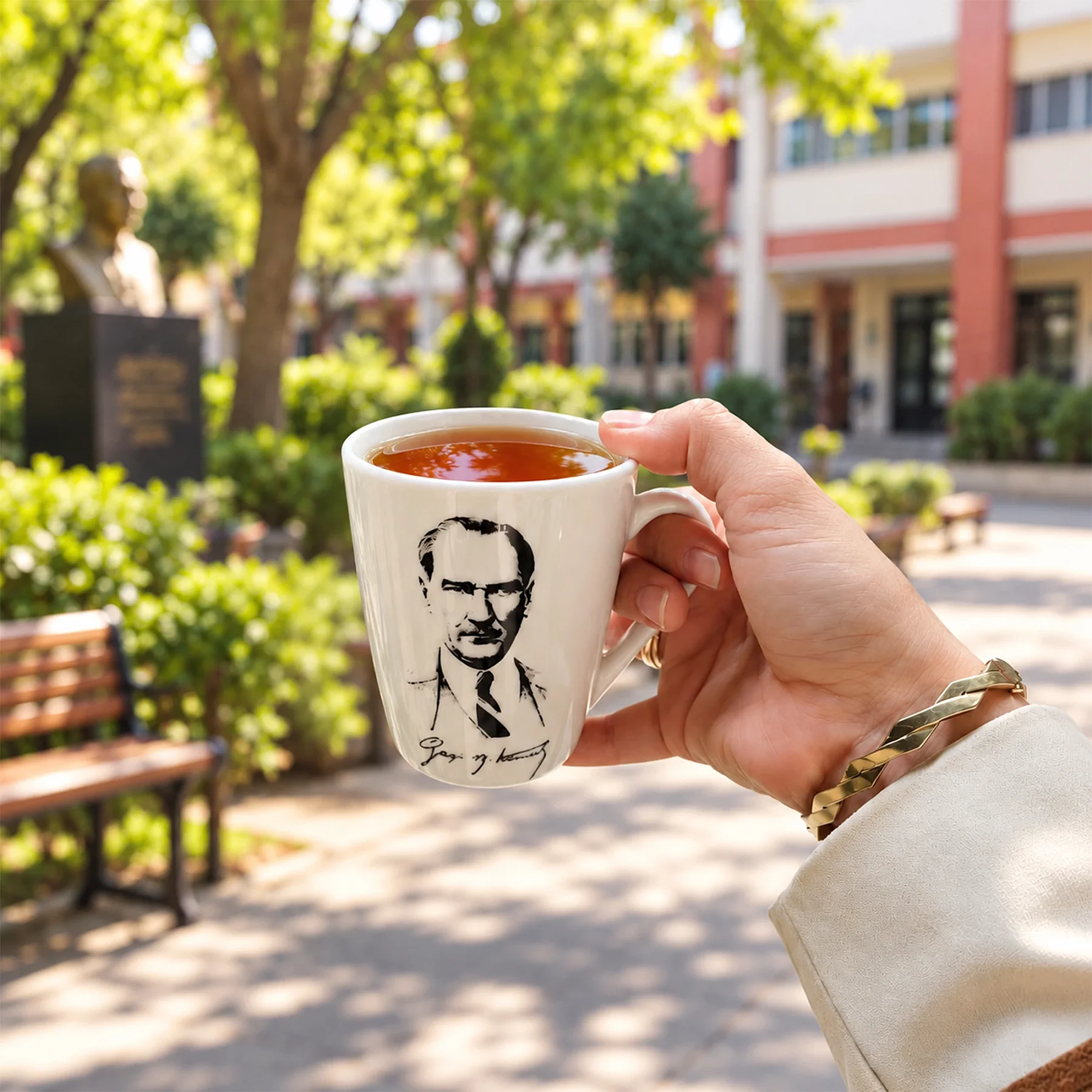 Atatürk Temalı 2'li Porselen Mug Bardak Seti - 3