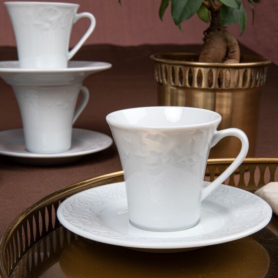 Bahar Dalı 4 Parça 2 Kişilik Kahve Fincan Takımı - 1