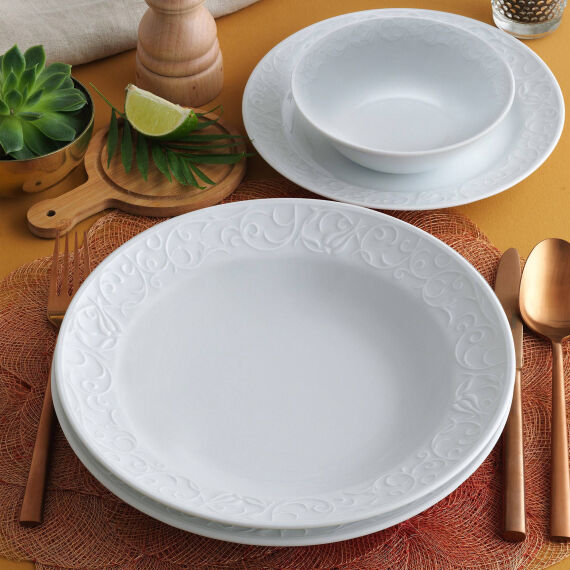 Bahar Dalı 6 Adet 22 Cm Çukur Yemek Tabağı - 1