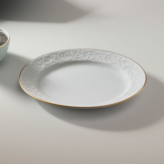 Bahar Dalı 6 Parça 20 cm Pasta Tabağı Mat Gold - 2