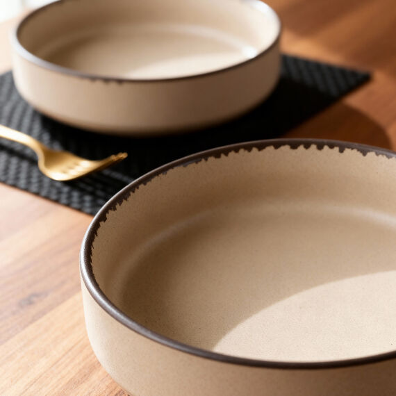 Ese Güral 2 Adet 18 cm Salata Kasesi Mat Bej 26B - 4