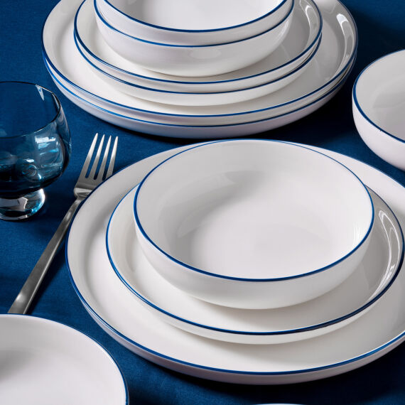 Bilbao 12 Parça 4 Kişilik Yemek Takımı Lacivert File - 4