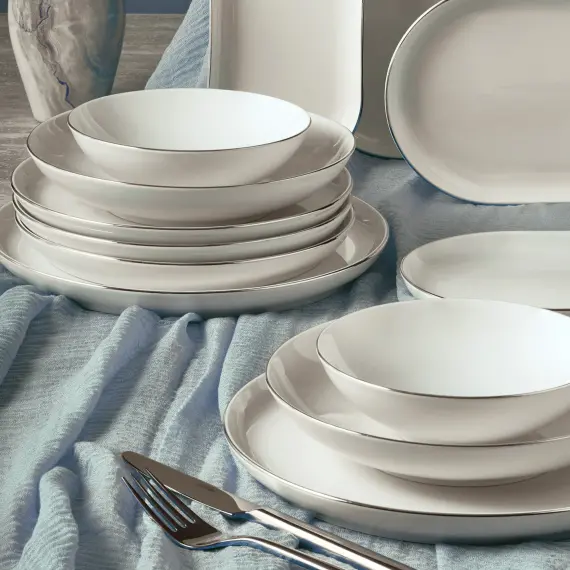 Bilbao 27 Parça 6 Kişilik Yemek Takımı Gümüş Yaldız 220 - 3