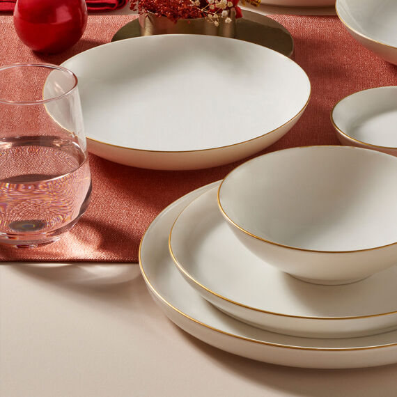 Bilbao 27 Parça 6 Kişilik Yemek Takımı Mat Gold - 3