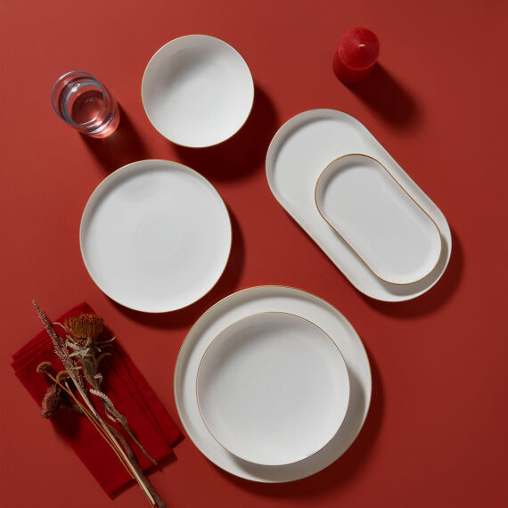 Bilbao 27 Parça 6 Kişilik Yemek Takımı Mat Gold - 4