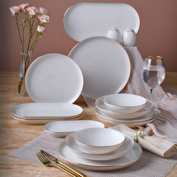 Bilbao 69 Parça 12 Kişilik Yemek Takımı Altın Yaldız 20 - 1