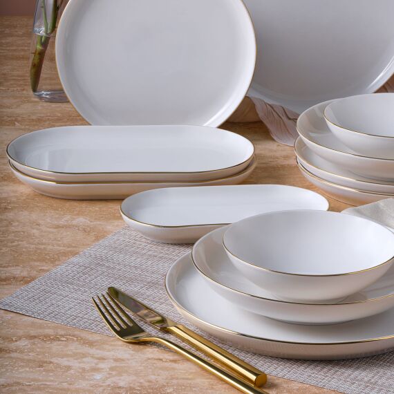 Bilbao 69 Parça 12 Kişilik Yemek Takımı Altın Yaldız 20 - 2