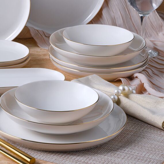 Bilbao 69 Parça 12 Kişilik Yemek Takımı Altın Yaldız 20 - 3