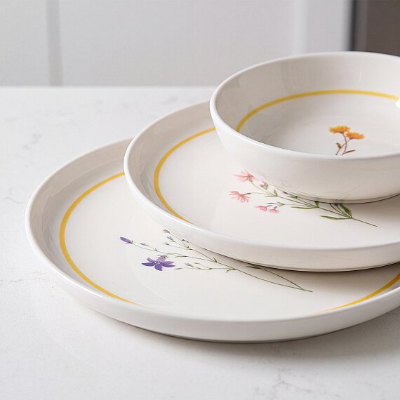 Bilbao Flower 18 Parça 6 Kişilik Yemek Takımı 29550 - 2