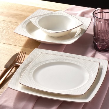 GÜRAL PORSELEN - BONENJOY 8 PARÇA 2 KİŞİLİK BONE YEMEK TAKIMI - COPPER BAKIR