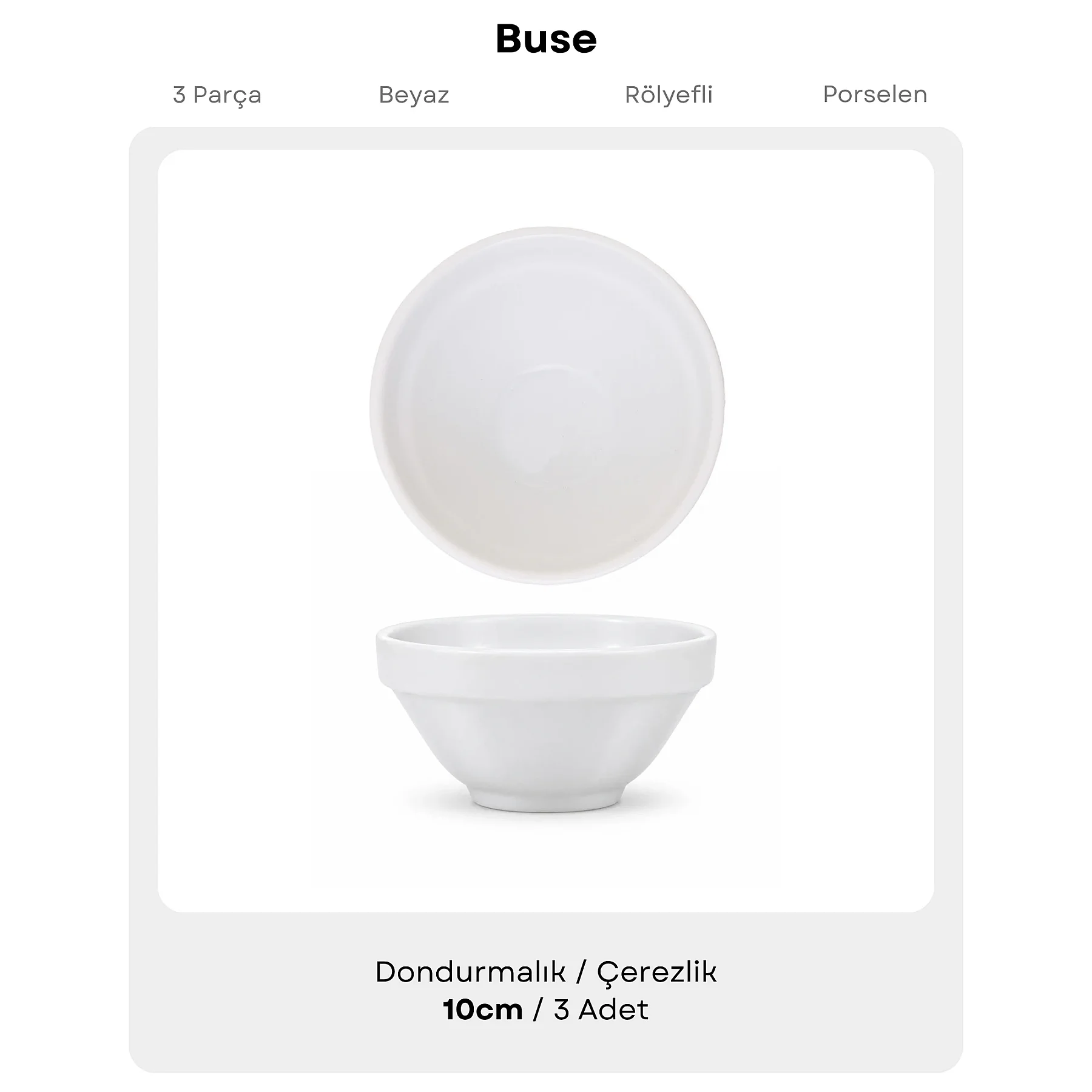 Buse 3 Parça 10 Cm Kase - 5