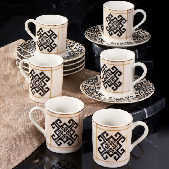 CAMELİ 12 PARÇA 6 KİŞİLİK KAHVE FİNCAN TAKIMI 62491 - 3