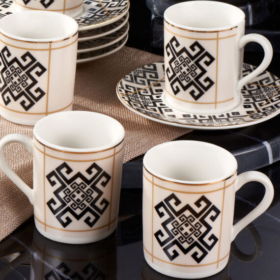 CAMELİ 12 PARÇA 6 KİŞİLİK KAHVE FİNCAN TAKIMI 62491 - 5