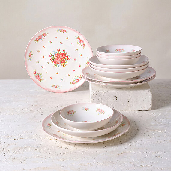 Camelia 12 Parça 4 Kişilik Yemek Takımı 5848 - 1