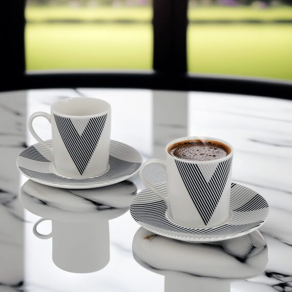 Camelia 12 Parça 6 Kişilik Kahve Fincan Takımı 62451 - 1