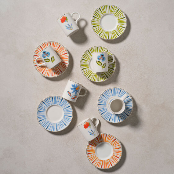 Camelia 12 Parça 6 Kişilik Kahve Fincan Takımı 6580 - 1