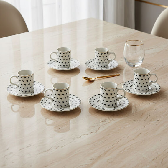 Camelia 12 Parça 6 Kişilik Kahve Fincan Takımı 6656 - 5