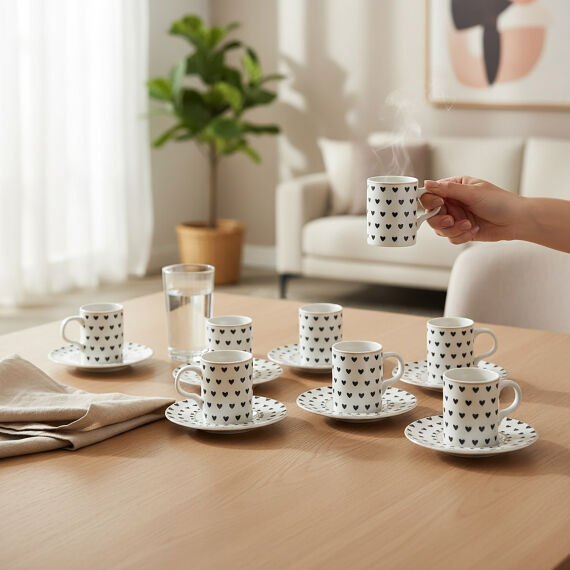 Camelia 12 Parça 6 Kişilik Kahve Fincan Takımı 6656 - 7