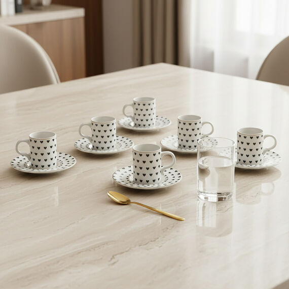 Camelia 12 Parça 6 Kişilik Kahve Fincan Takımı 6656 - 2