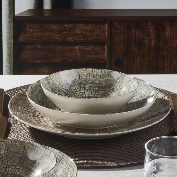 Camelia 18 Parça 6 Kişilik Bone Yemek Takımı - 15321 - 2
