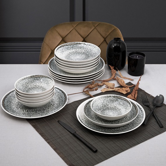 Camelia 18 Parça 6 Kişilik Bone Yemek Takımı - 15357 - 1
