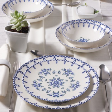 GÜRAL PORSELEN - CAMELIA 24 PARÇA 6 KİŞİLİK BONE YEMEK TAKIMI - 1654