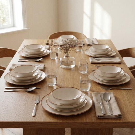 Camelia 24 Parça 6 Kişilik Yemek Takımı 58kh - 1