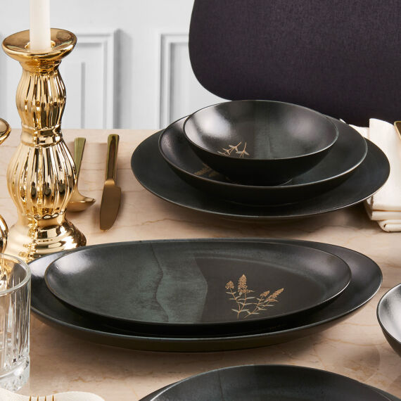 Camelia 26 Parça 6 Kişilik Yemek Takımı 6428 Altın Yaldız - 2