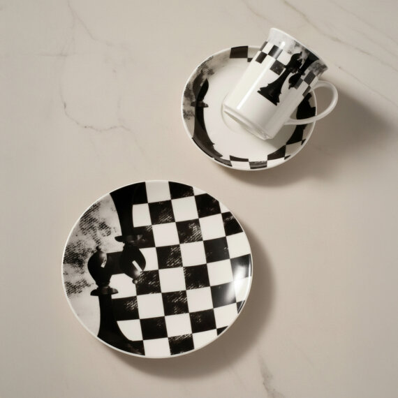 Camelia 3 Parça Çay Takımı Satranç Fil - 3