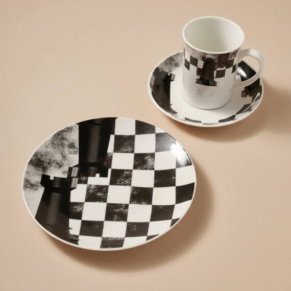 Camelia 3 Parça Çay Takımı Satranç Kale - 1