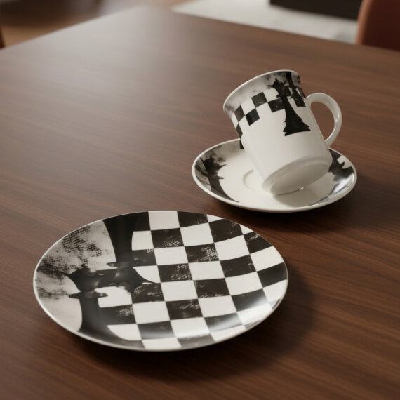 Camelia 3 Parça Çay Takımı Satranç Vezir - 5