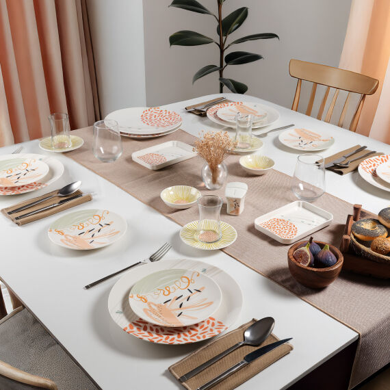 Camelia 30 Parça 6 Kişilik Kahvaltı Takımı 3554 - 4