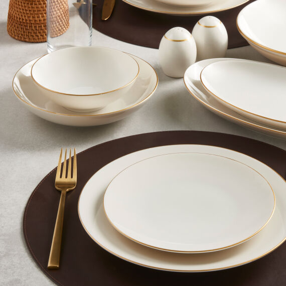 Camelia 30 Parça 6 Kişilik Yemek Takımı Altın Yaldız 20 - 4