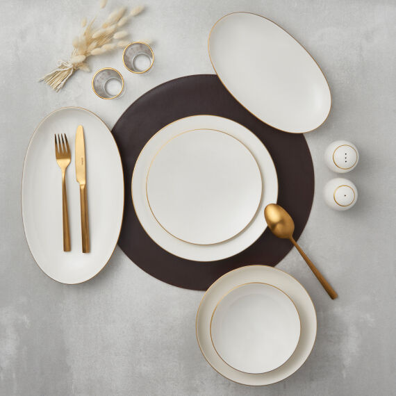 Camelia 30 Parça 6 Kişilik Yemek Takımı Altın Yaldız 20 - 1