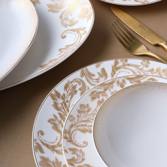 Camelia 54 Parça 12 Kişilik Yemek Takımı Gold 6585 - 2