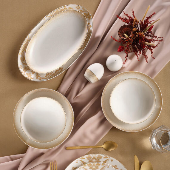 Camelia 54 Parça 12 Kişilik Yemek Takımı Gold 6585 - 4