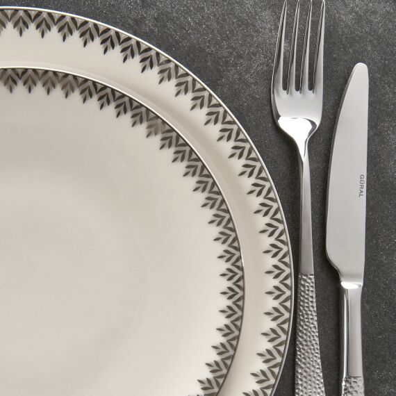 CAMELİA 54 PARÇA 12 KİŞİLİK YEMEK TAKIMI GÜMÜŞ 64191 - 3