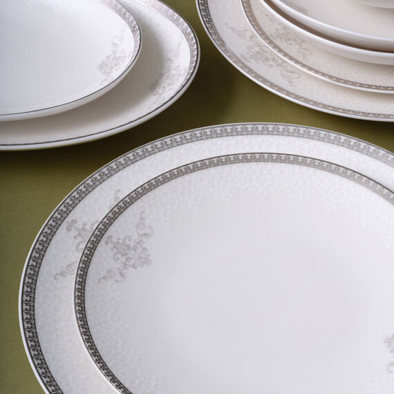 Camelia 54 Parça 12 Kişilik Yemek Takımı Gümüş 65781 - 3