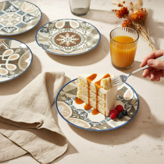 Camelia Harmony Coffee 6 Parça 20 cm Pasta Takımı 4270 - 2