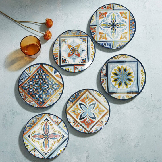 Camelia Harmony Blue 6 Parça 20 cm Pasta Takımı 4287 - 1