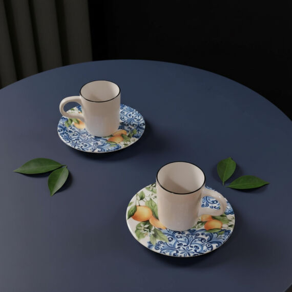 Camelia Lemon 2 Kişilik Kahve Takımı 55742 - 1