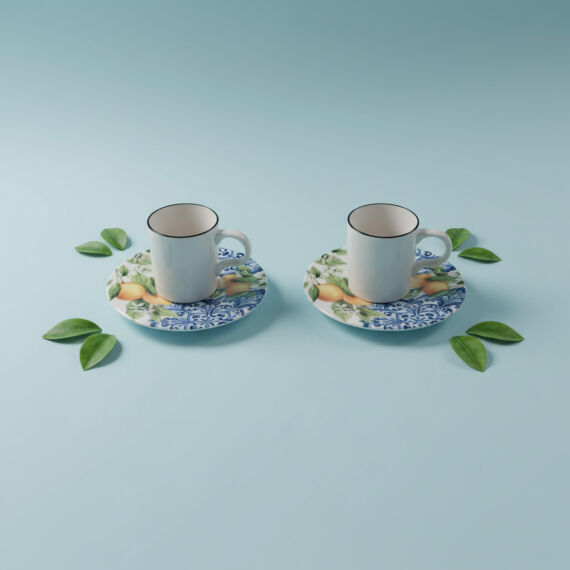 Camelia Lemon 2 Kişilik Kahve Takımı 55742 - 2