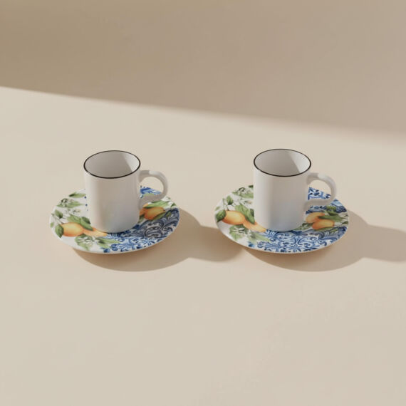 Camelia Lemon 2 Kişilik Kahve Takımı 55742 - 3
