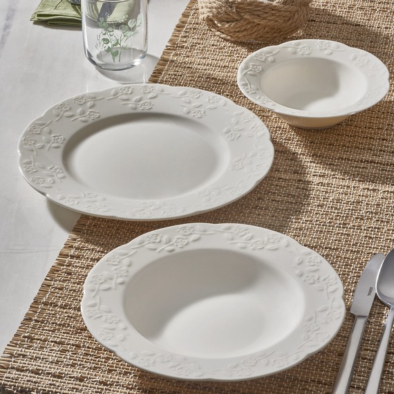 Carmına 24 Parça 6 Kişilik Bone Yemek Takımı - 3